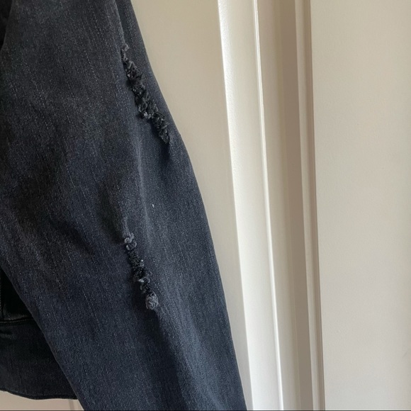 Wild Fable Black Cropped Trucker Denim Jacket XS - Picture 10 of 14